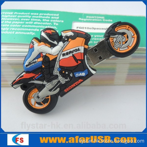 Cool custom pvc motocycle USB Flash Memory 32GB